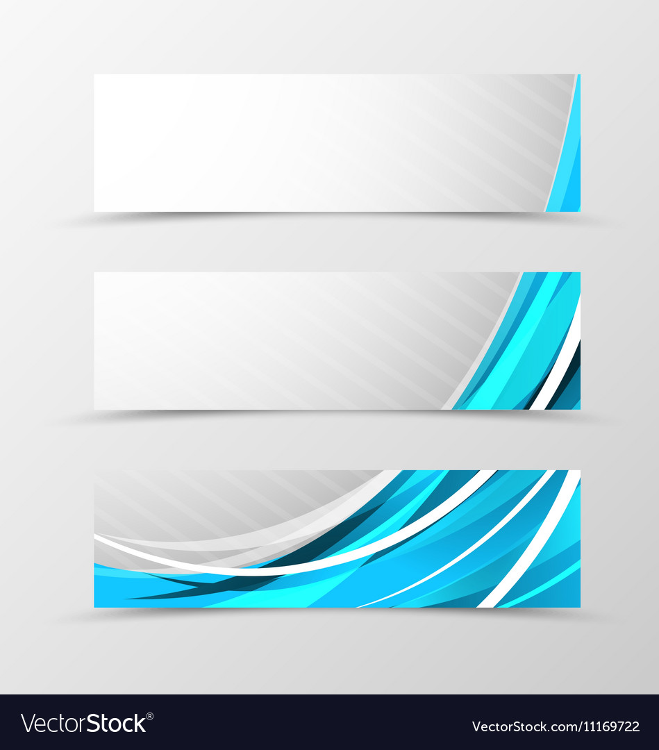 Set of header banner futuristic design