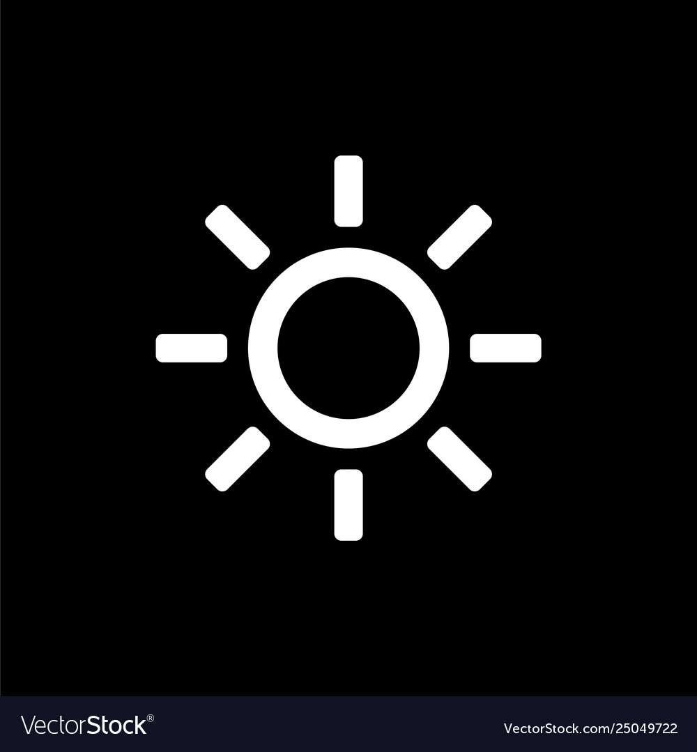 Sun icon for simple flat style ui design
