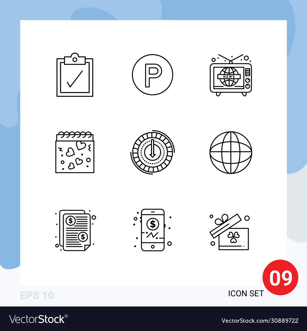 User interface pack 9 basic outlines reduce
