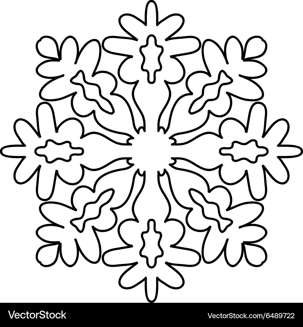 Various isolated winter snowflake Royalty Free Vector Image