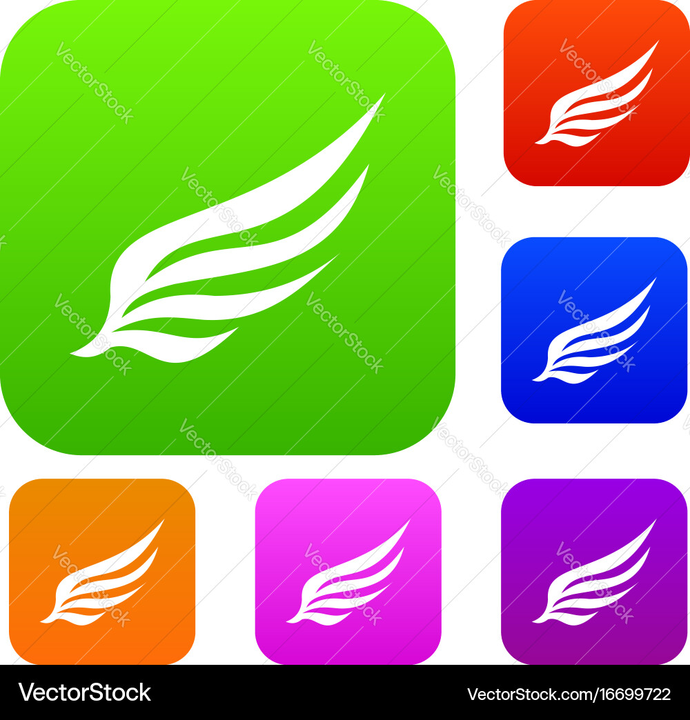 Wing set collection Royalty Free Vector Image - VectorStock