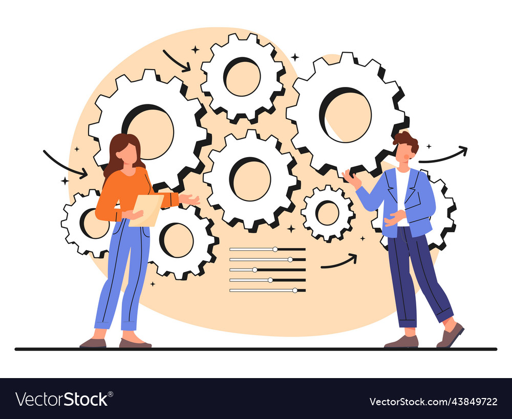 Workflow management concept vector image Workflow management concept