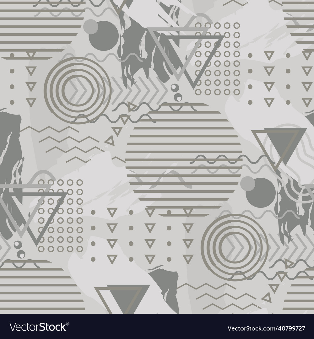 Abstract memphis style seamless pattern Vector Image Abstract memphis style seamless pattern