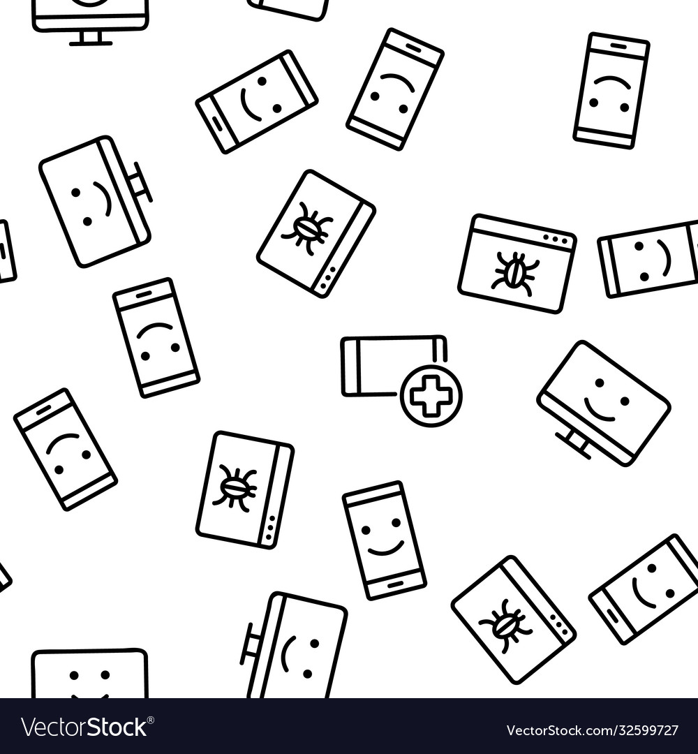 Antivirus program seamless pattern vector image Antivirus program seamless pattern