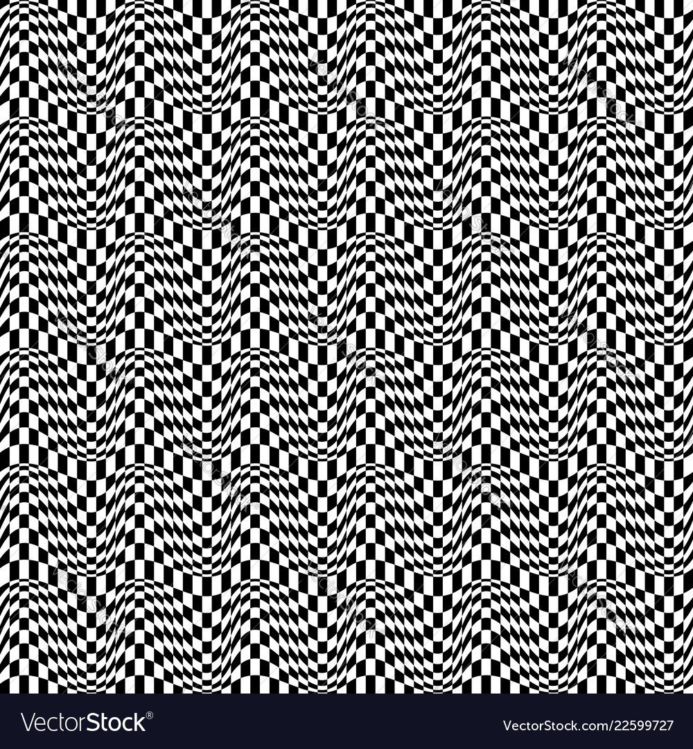 Checkered patterns with distortion deformation