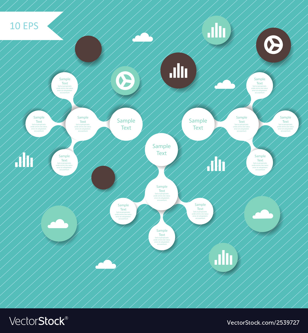 Colorful metaball round diagram infographics Vector Image