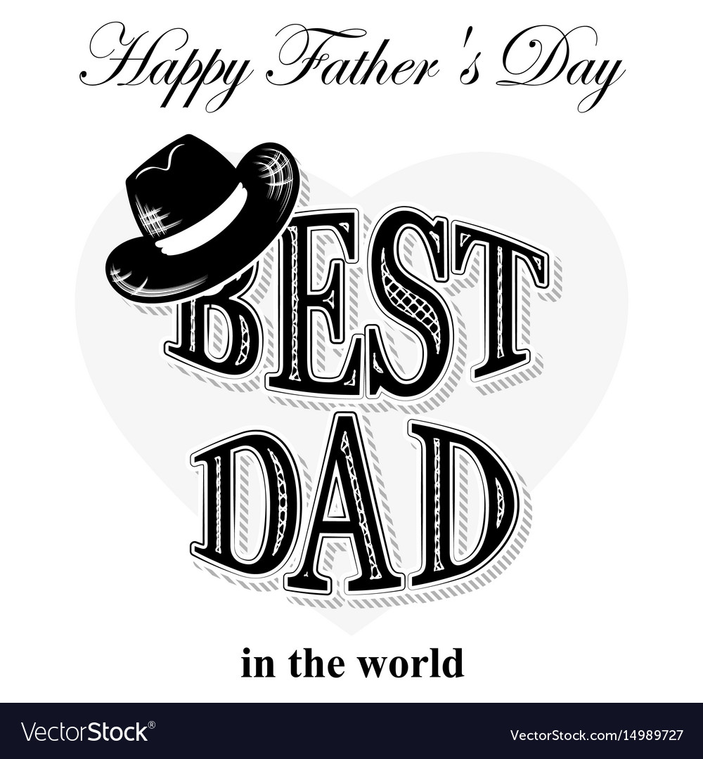 Fathers day postcard in retro style