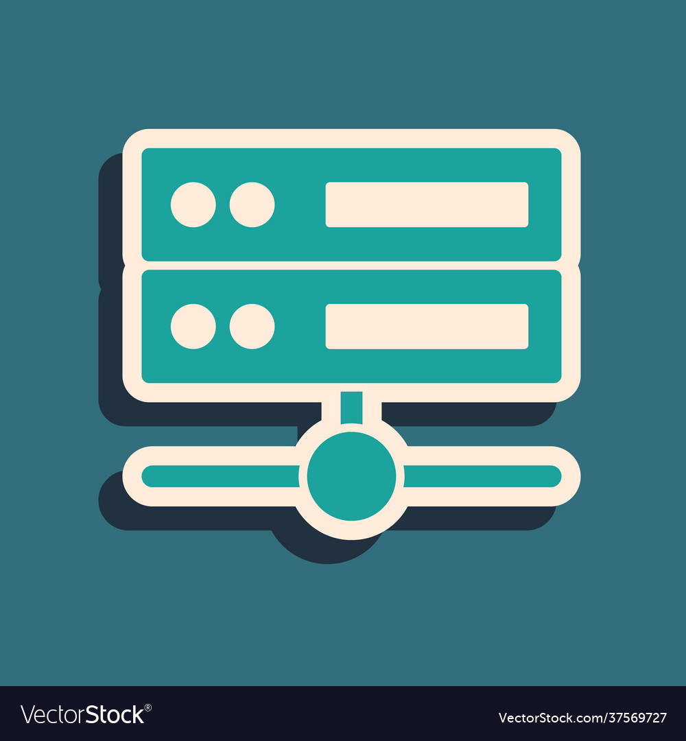 Green server data web hosting icon isolated Vector Image Green server data web hosting icon isolated