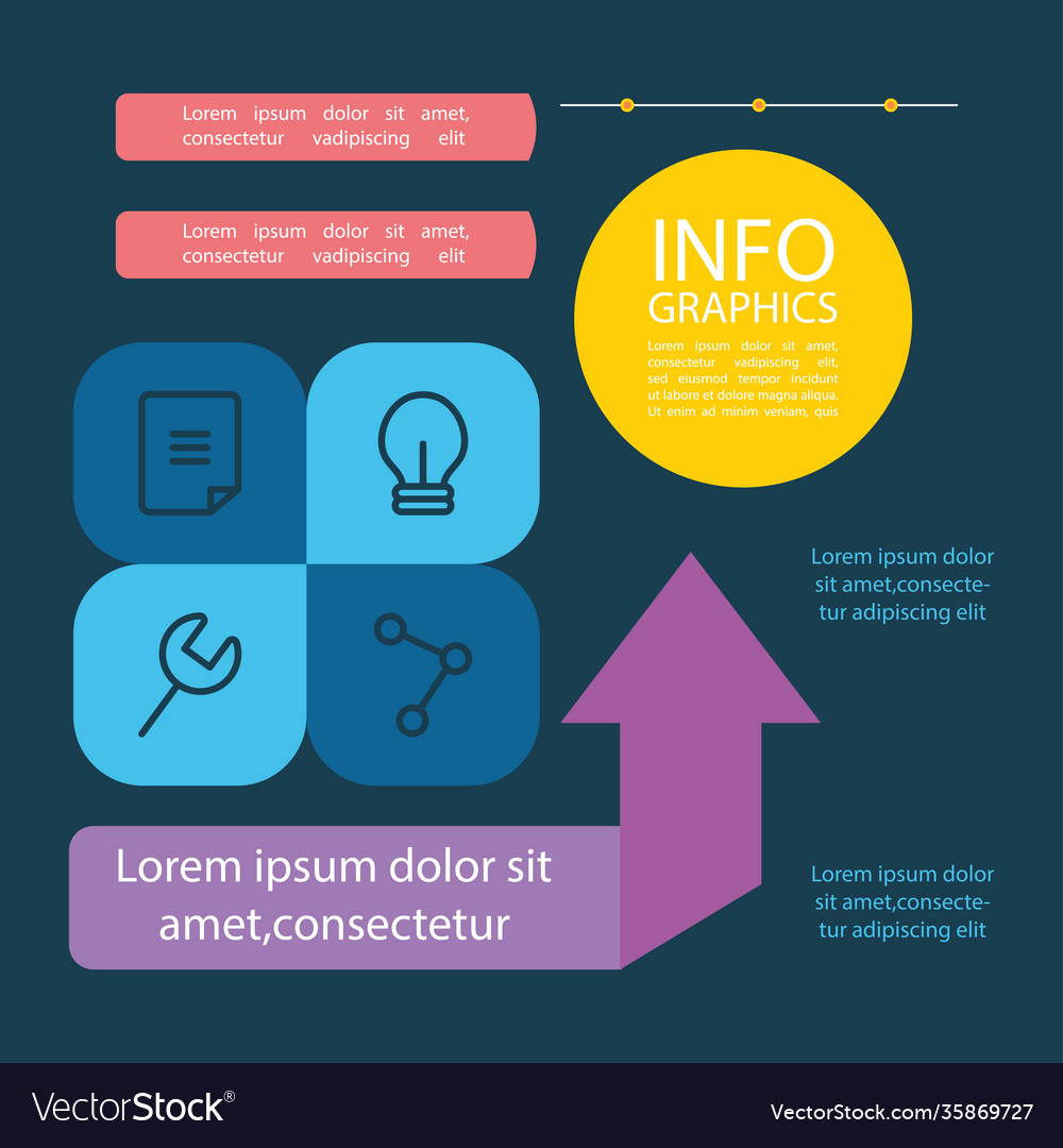 Infographic elements design with related icons