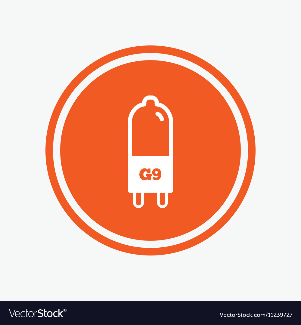 Light bulb icon lamp g9 socket symbol