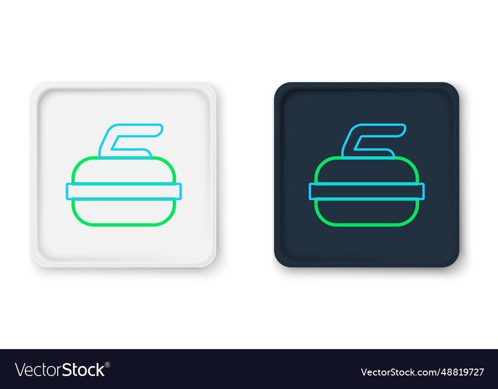 Line stone for curling sport game icon isolated vector image Line stone for curling sport game icon isolated