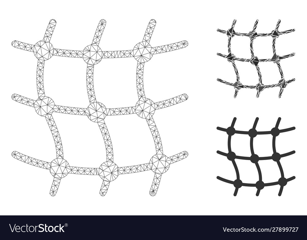 Mesh grid carcass model and triangle vector image Mesh grid carcass model and triangle