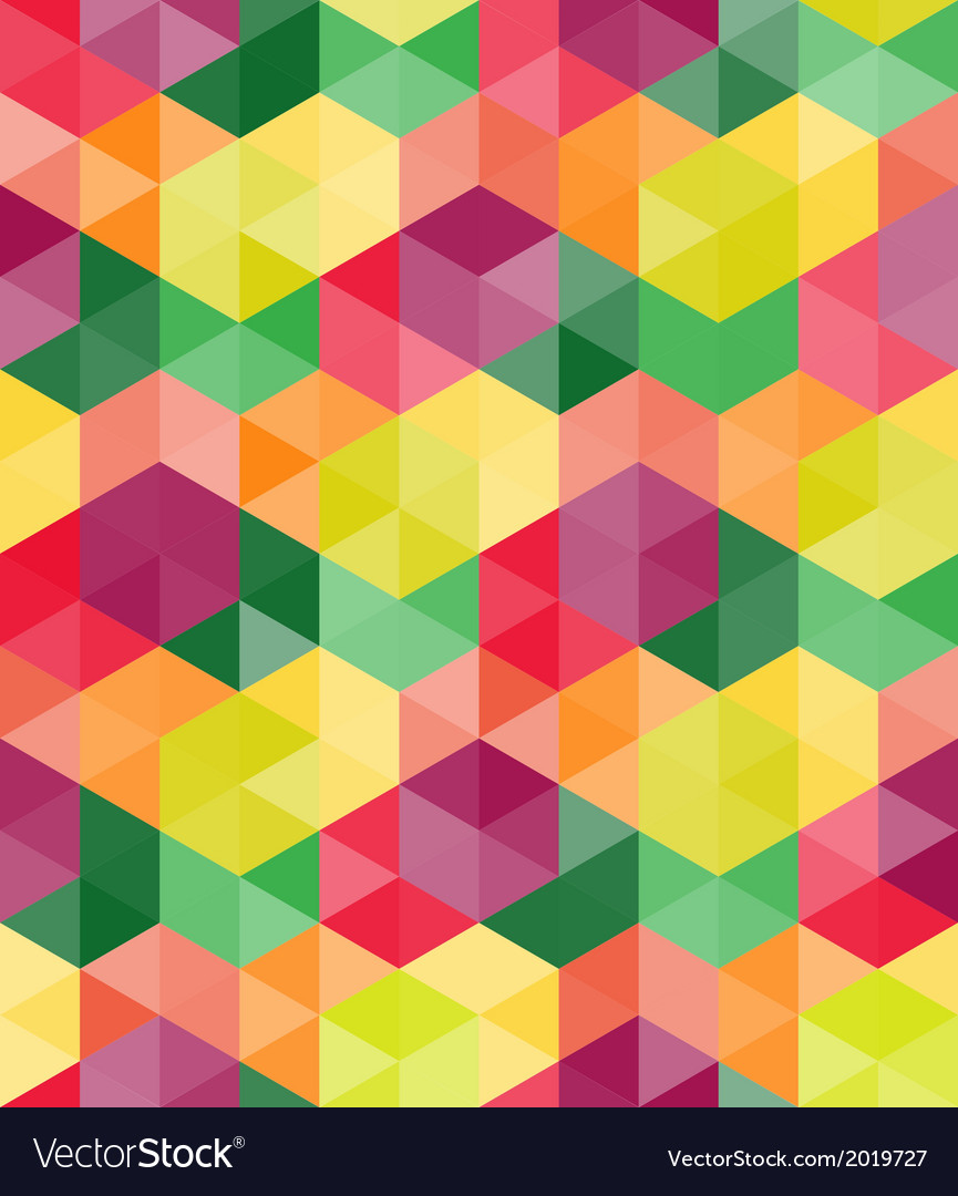 Multicolored Hexagon Pattern