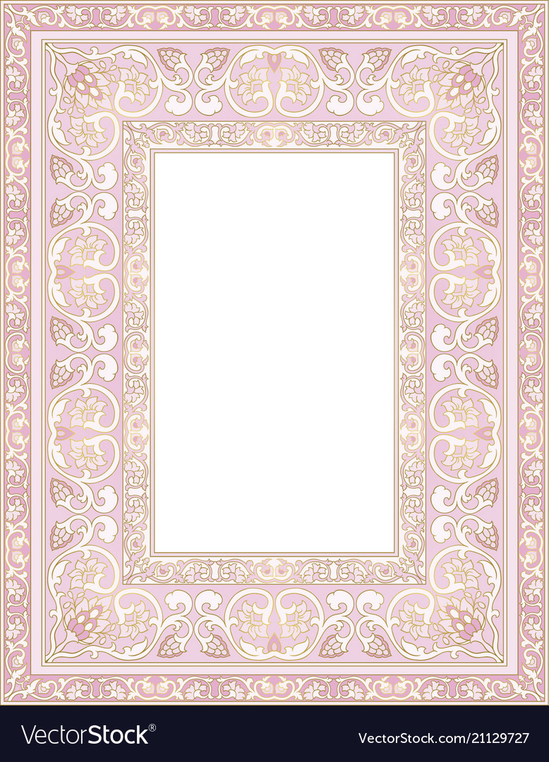 Pink template for frame Royalty Free Vector Image