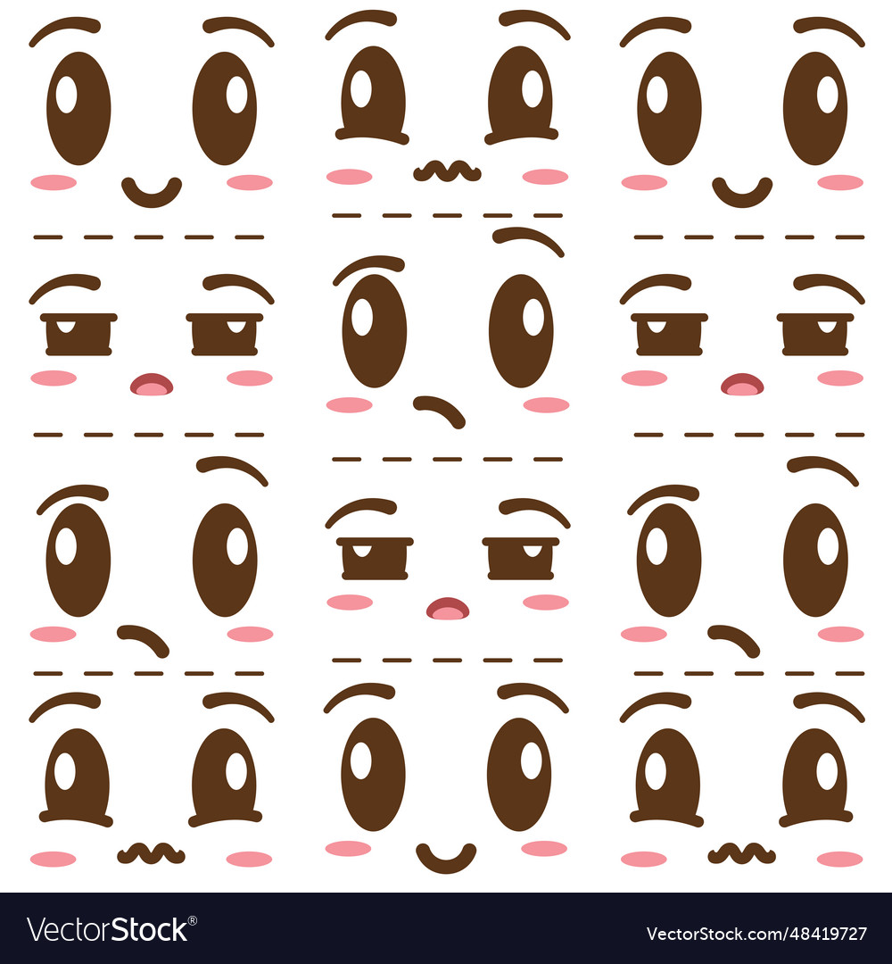 Seamless pattern background with borderless facial vector image Seamless pattern background with borderless facial