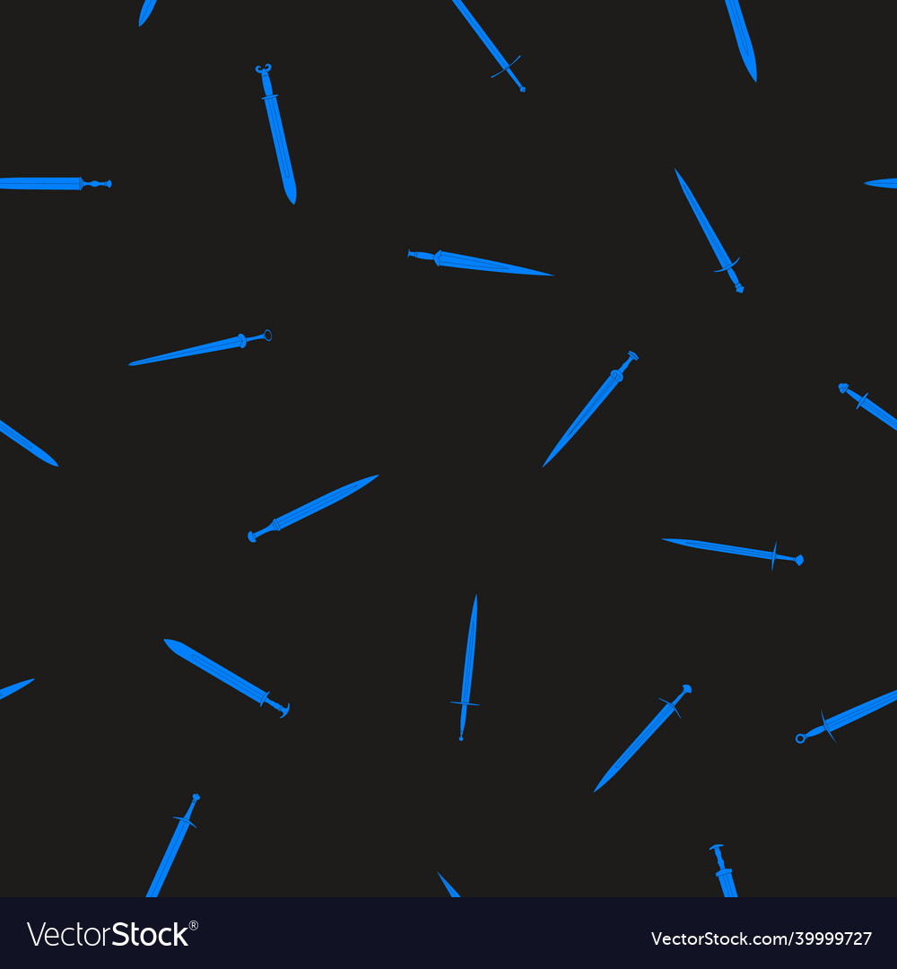 Seamless pattern with ancient swords