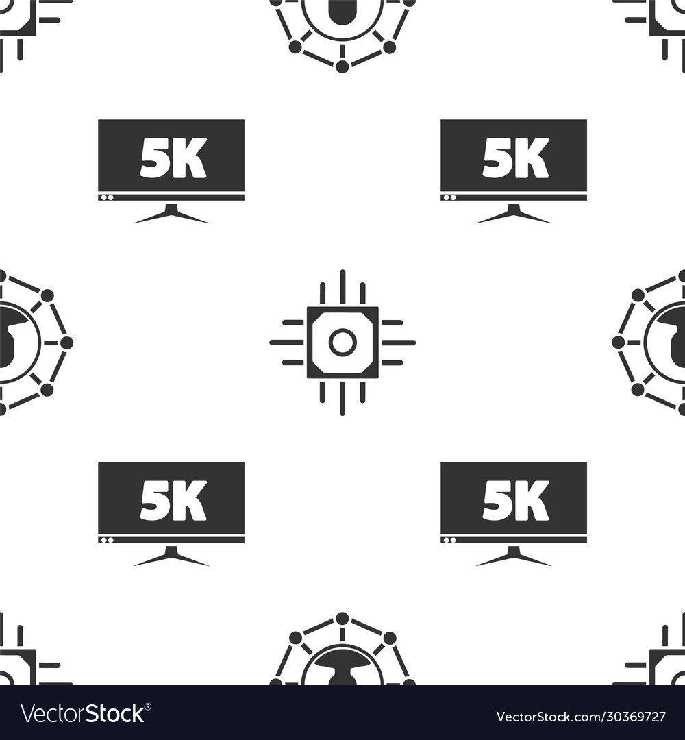 Set project team base processor and monitor Vector Image Set project team base processor and monitor