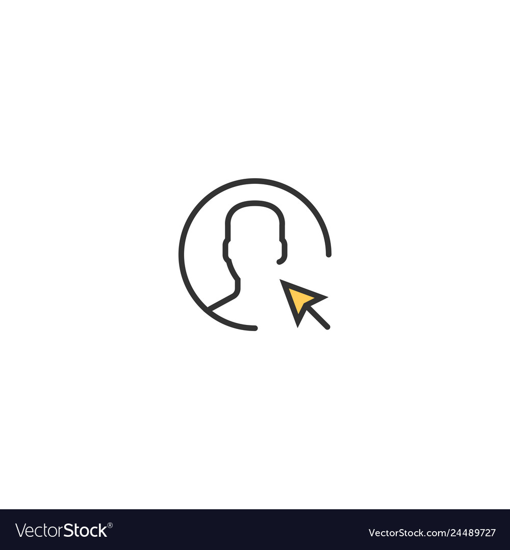 User icon design interaction vector image User icon design interaction