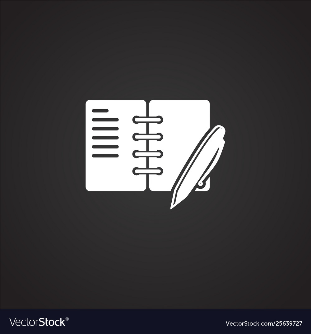 Writing related icon on background for graphic vector image Writing related icon on background for graphic