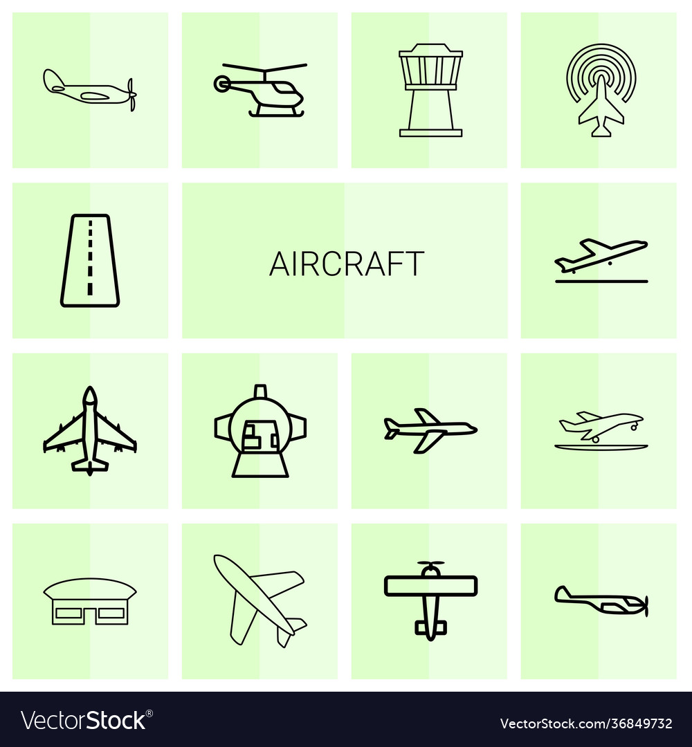 14 aircraft icons