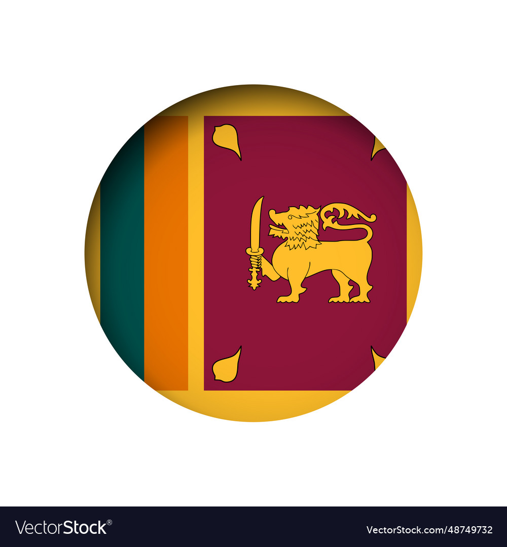 Circle flag of sri lanka Royalty Free Vector Image