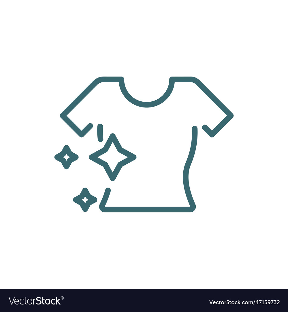 Clean clothes icon thin line