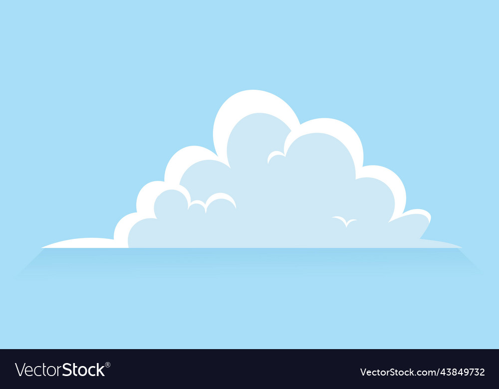 Cloud on blue background