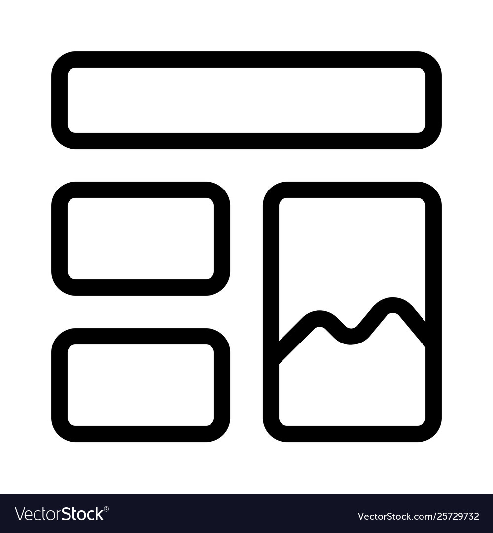 Different sizes geometric shapes and an image