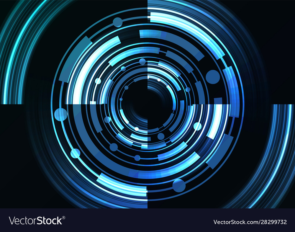 Dynamic Blue Circle Slice Background