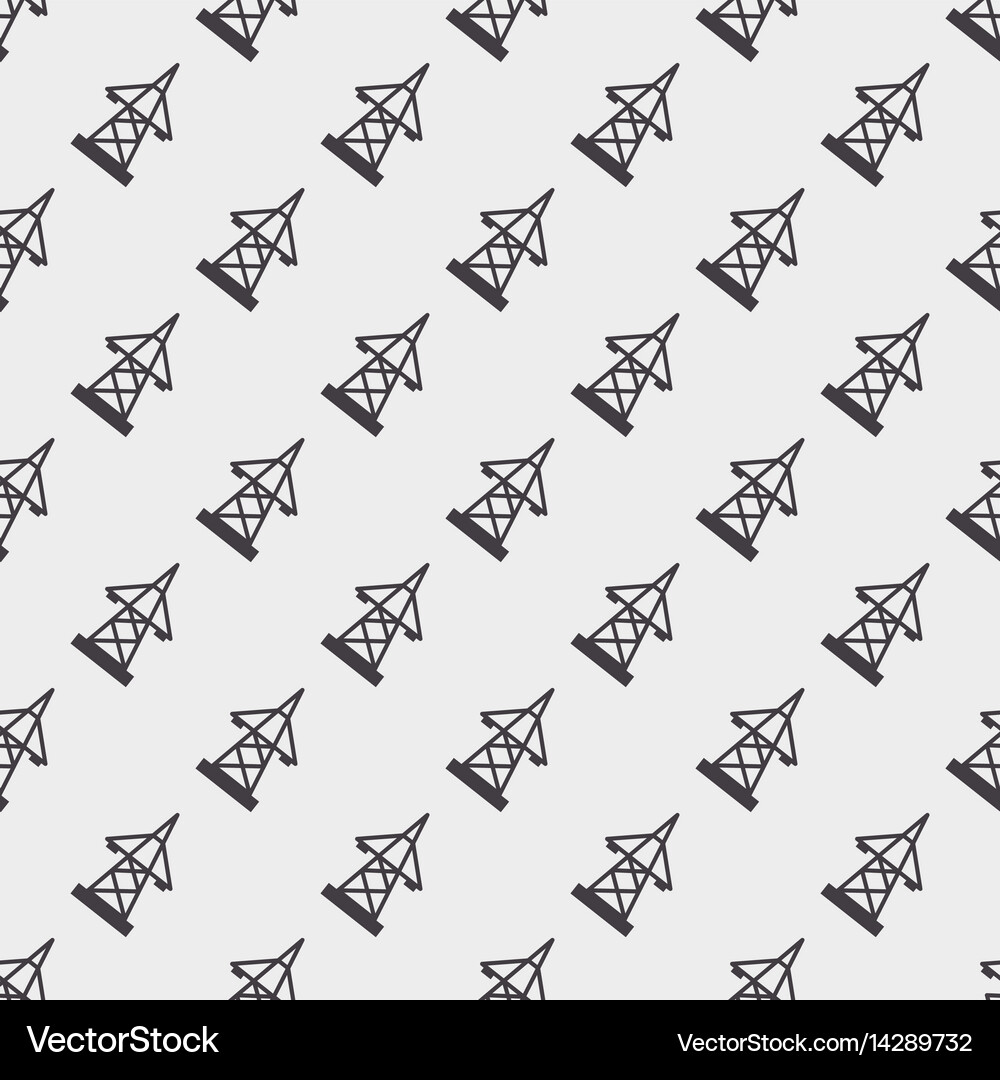 Electric pole seamless pattern Royalty Free Vector Image