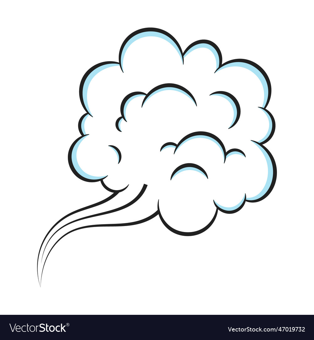 Fart smoke smelling cloud pop art comic book Vector Image