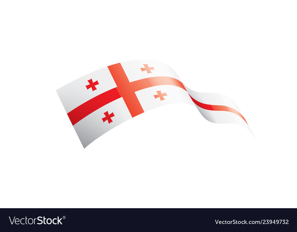 Georgia flag on a white Royalty Free Vector Image