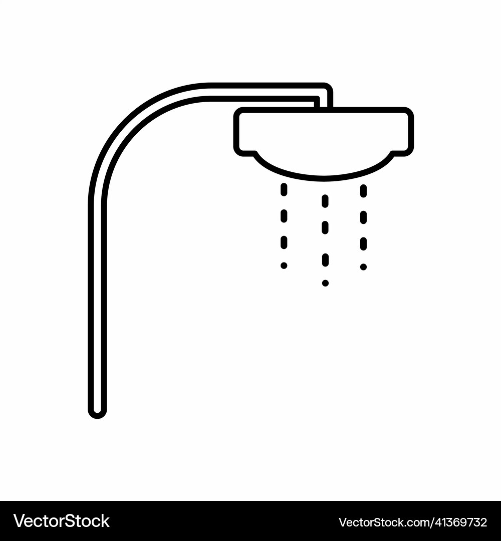 Graphic of shower line style Royalty Free Vector Image