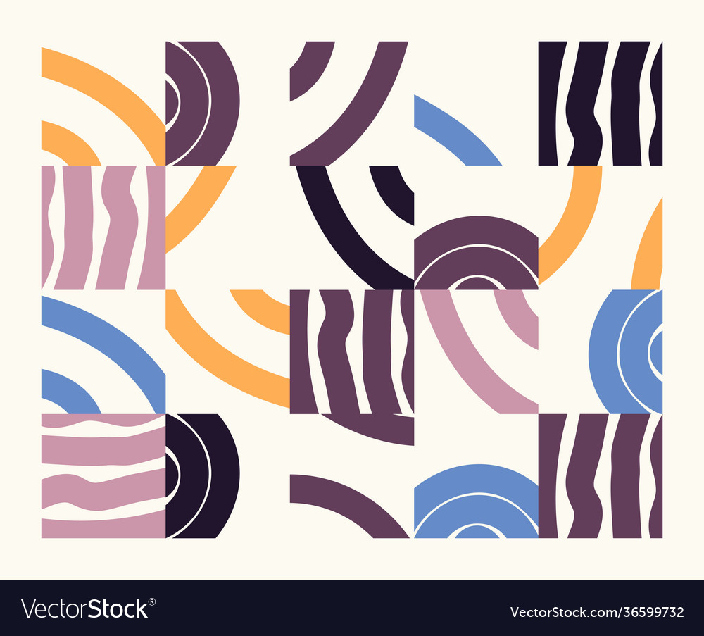 Hand-drawn abstract pattern design vector image Hand-drawn abstract pattern design