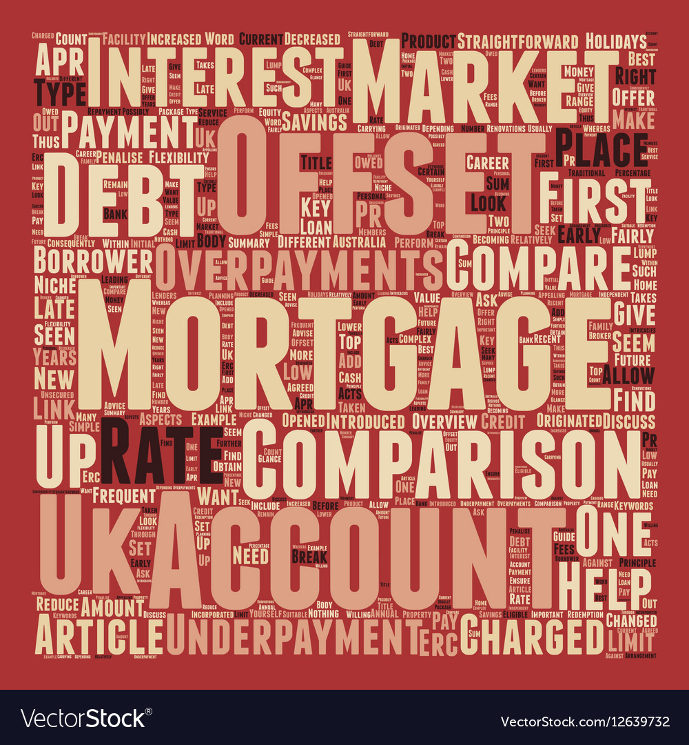how-to-perform-an-offset-mortgage-comparison-text-vector-image