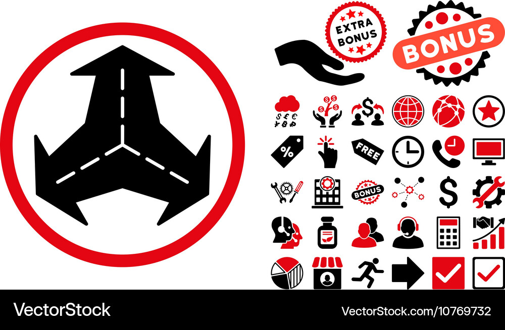 Intersection directions flat icon Royalty Free Vector Image