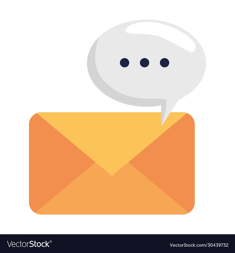 Isolated envelope message and bubble design