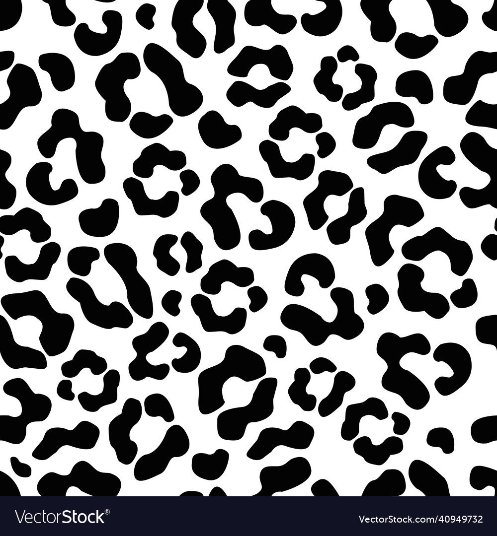 Large black and white spots the skin of a leopard Vector Image