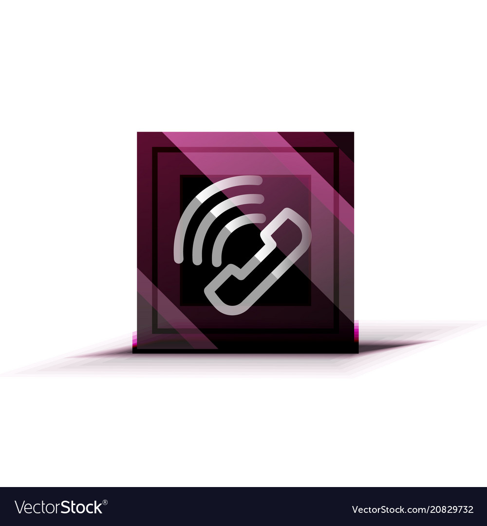 Phone support web button vector image Phone support web button