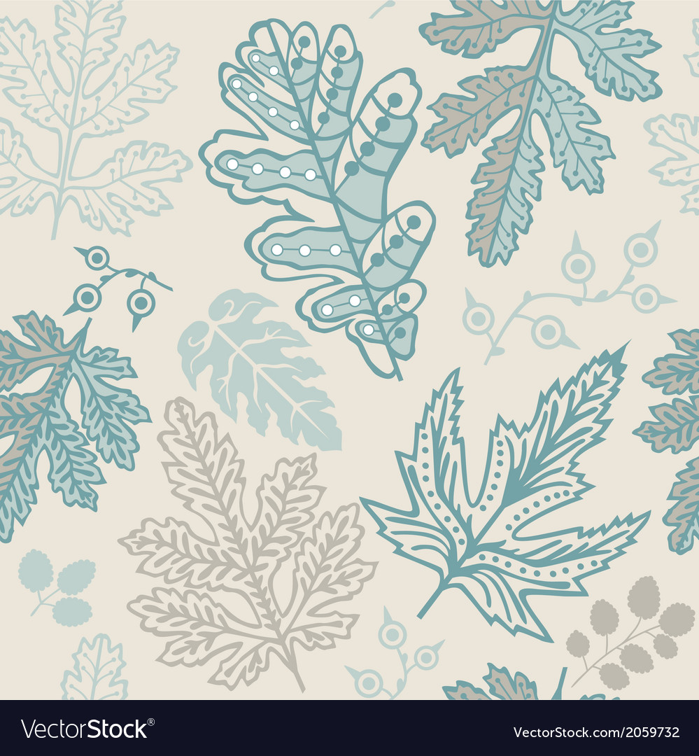 Seamless pattern with leaf copy that square