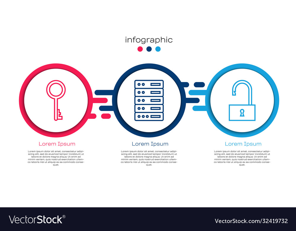 Set line old key server data web hosting vector image Set line old key server data web hosting