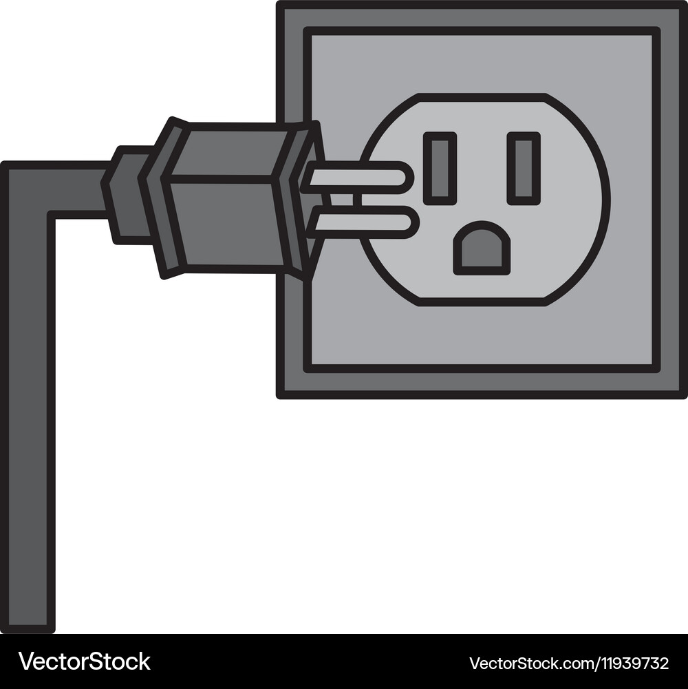 Socket energy isolated icon Royalty Free Vector Image