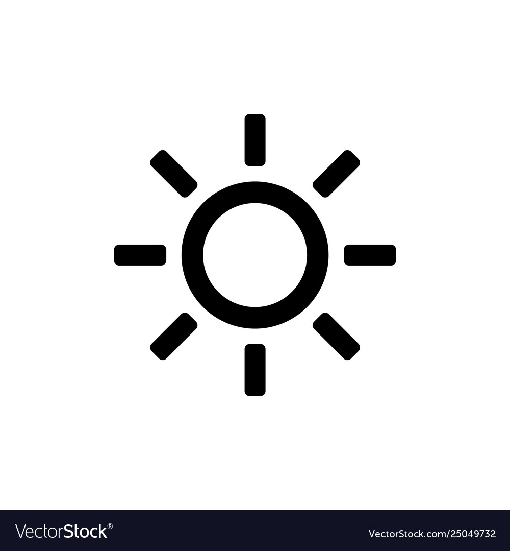 Sun icon for simple flat style ui design