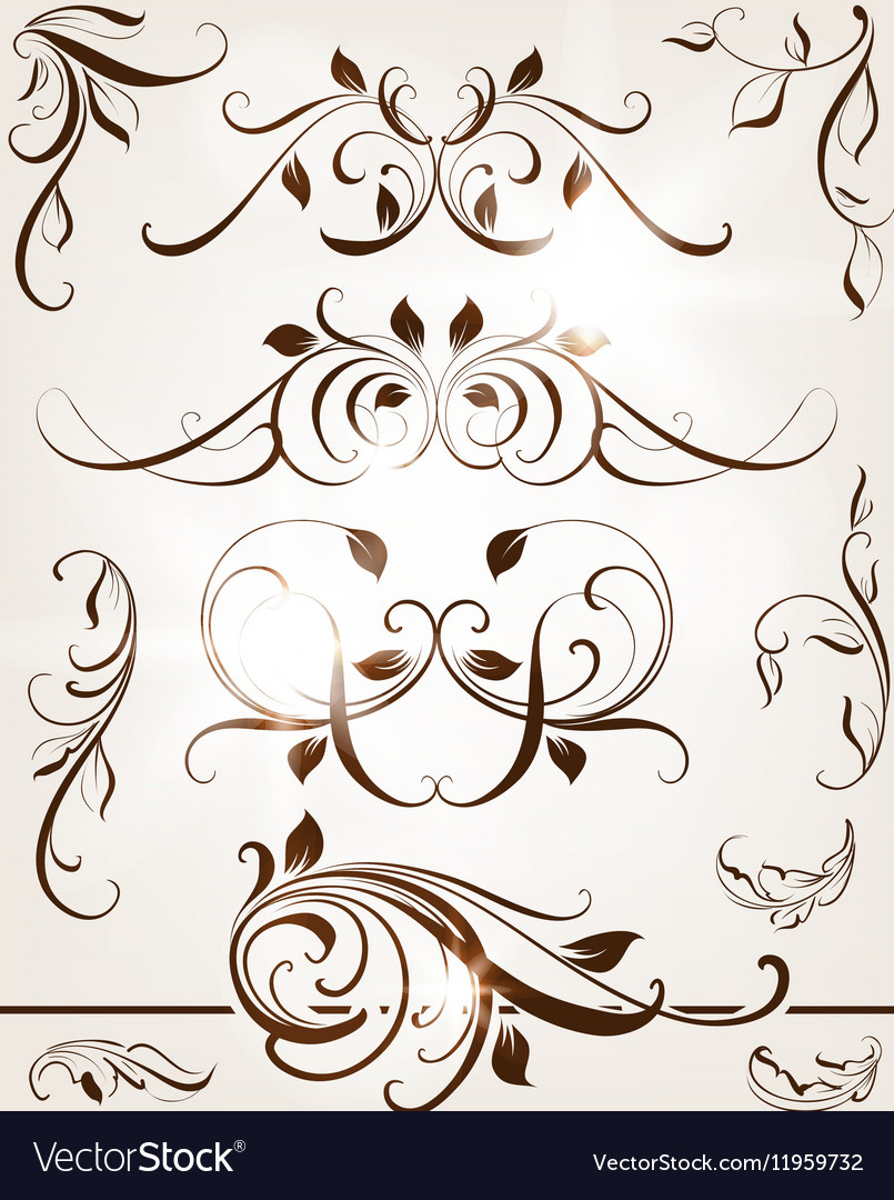 Vintage leaf design