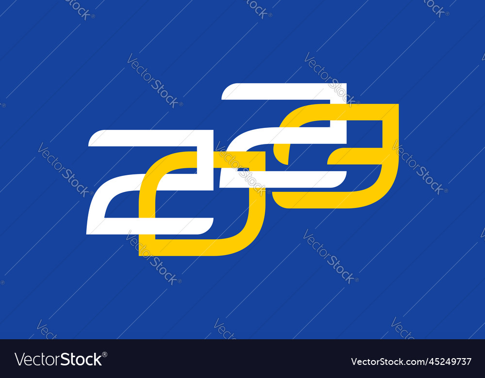 2023 numeric text typography design vector image 2023 numeric text typography design