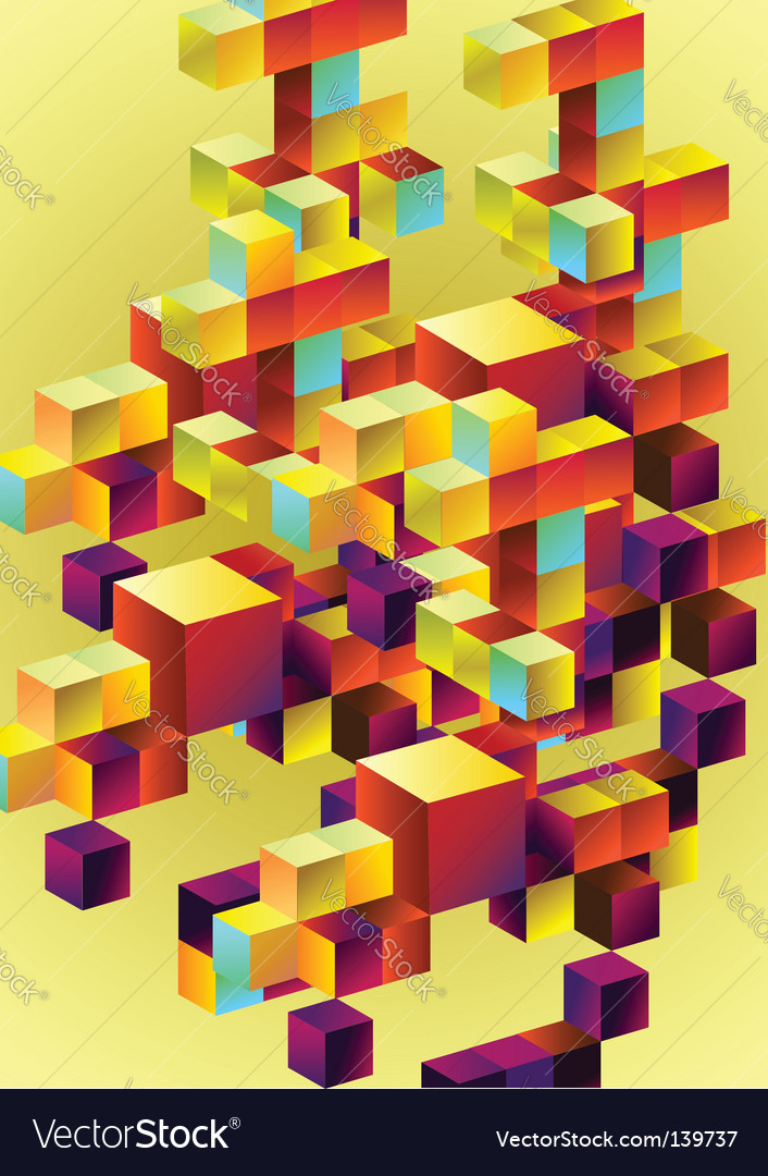 Abstract 3D Cubes Pattern