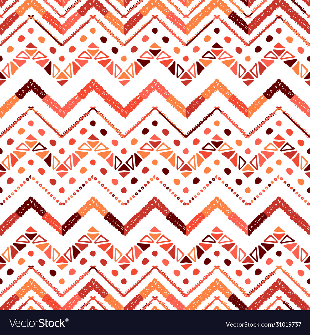 Abstract colorful coral zigzag line pattern vector image Abstract colorful coral zigzag line pattern
