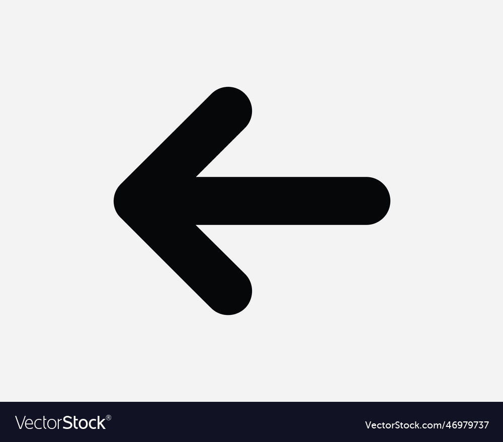 Arrow left icon Royalty Free Vector Image - VectorStock