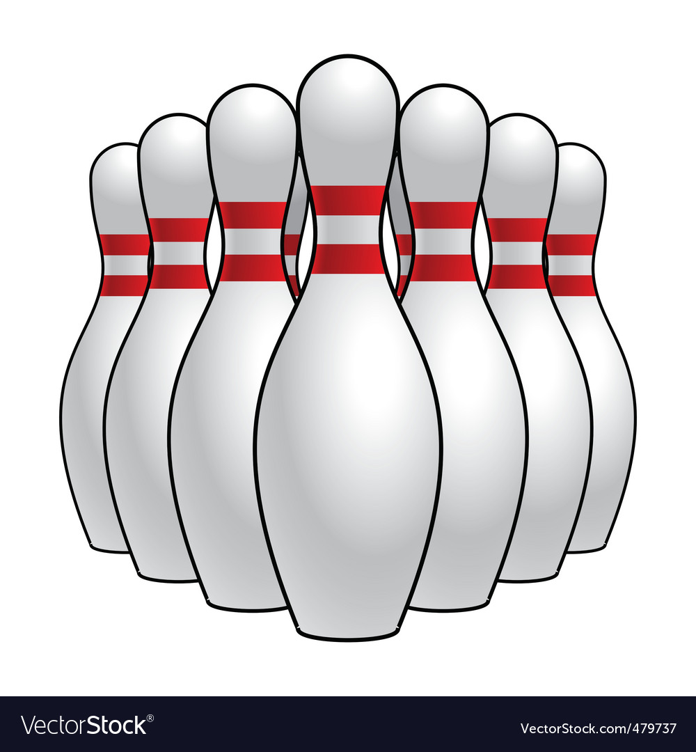 bowling pin vector