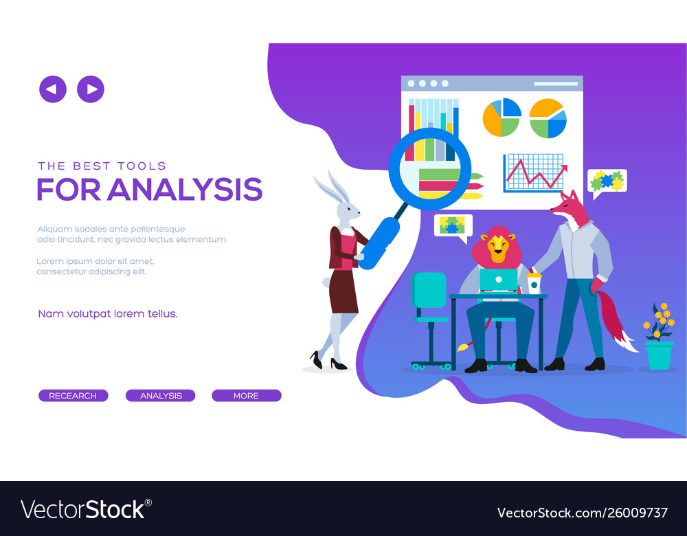 Business Analyse App Flat Landing Page Template